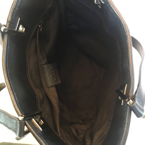 GUCCI Y2K Black Canvas Bucket Bag, Small - Picture 7 of 12